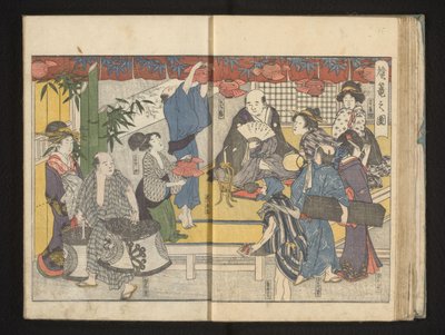 Přípravy na lampionový festival od Kitagawa Utamaro
