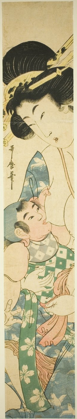 Matka kojící dítě od Kitagawa Utamaro II