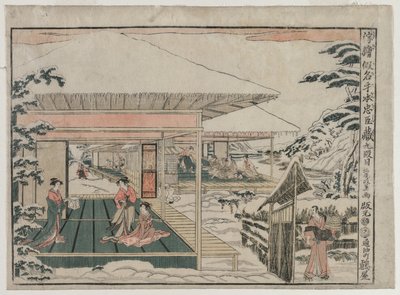 Chushingura: Act IX ze série Perspective Pictures for The Treasure House of Loyalty, c. 179 od Kitao Masayoshi