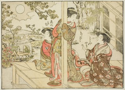Kurtizány z Yotsumaya, z knihy "Zrcadlo krásných žen ze čtvrtí rozkoše (Seiro bijin awase sugata kagami), sv. 2 od Kitao Shigemasa