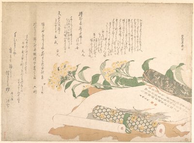Sedmikrásky a dvě makimono od Kitao Shigemasa