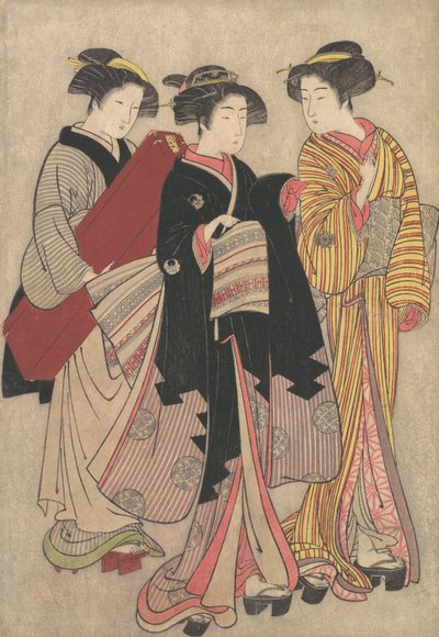 Dvě gejši na procházce, 1739-1820. od Kitao Shigemasa