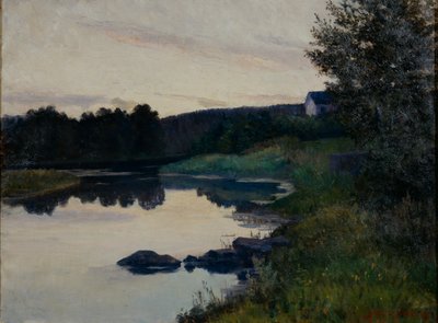 Letní večer (olej na plátně) od Kitty Lange Kielland