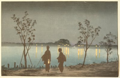 Noc na řece Sumida od Kiyochika Kobayashi
