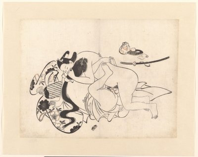 Pár milování v intimním propletení od Kiyonobu (I) , Torii
