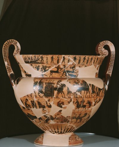Váza Francois, vyrobená Ergotimos (fl.575-560 př.nl) c.570 př.nl (keramika) od Kleitias Kleitias