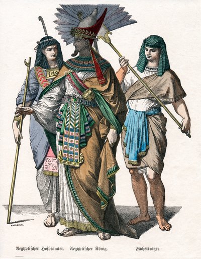 Egyptský král a služebníci, polovina 19. století od Knilling