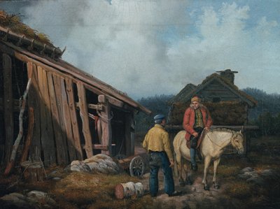 Muž na koni od Knud Bergslien