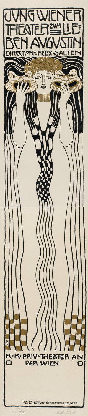 Jung-Wienerovo divadlo Zum lieben Augustin, 1901. od Koloman Moser