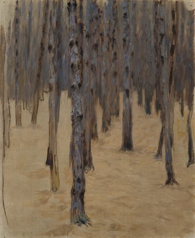 jehličnatý les ve sněhu od Koloman Moser