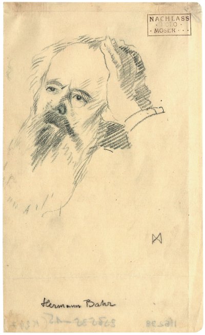 Portrét Hermanna Bahra 1863-1934, kolem roku 1904. od Koloman Moser