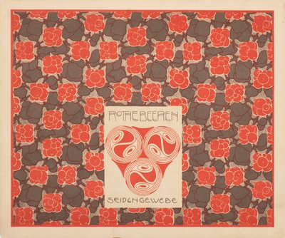 Hedvábná tkanina z červených bobulí, 1901. od Koloman Moser