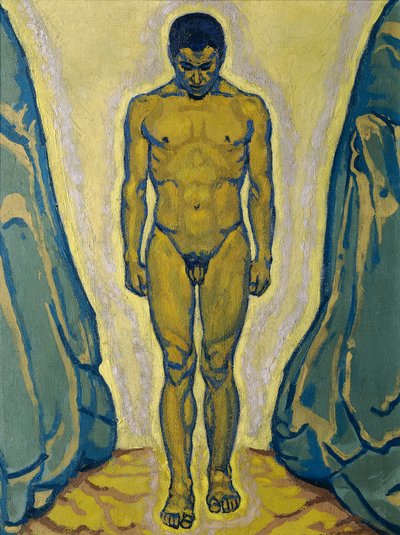 Stojící nahá mezi kameny od Koloman Moser