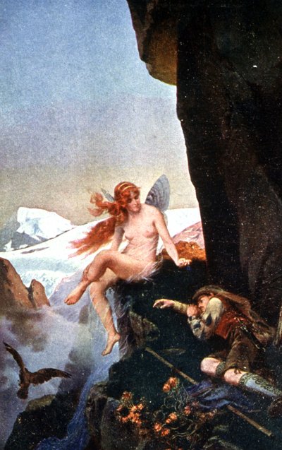 Víla ve švýcarských Alpách, c. 1910 (ilustrace) od Konrad Dielitz