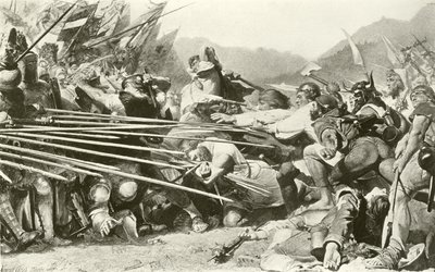 Arnold Winkelried v Sempachu (hlubotisk) od Konrad Grob