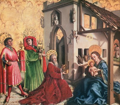 Klanění tří králů, kolem 1444 od Konrad Witz