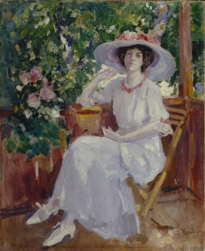 Portrét herečky Nadezhda Komarovskaya od Konstantin Alekseevich Korovin