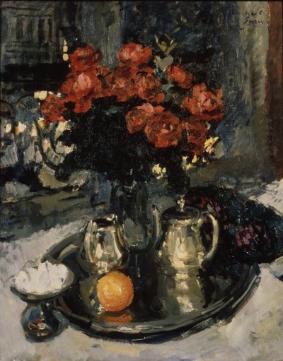 Růže a fialky, 1912 od Konstantin Alekseevich Korovin