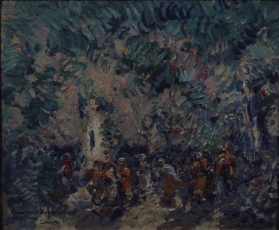 Scénografie k baletu Korzár od A. Adama, 1911 od Konstantin Alekseevich Korovin