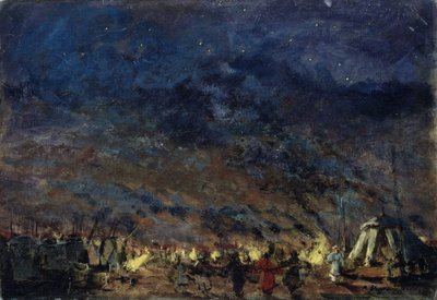Polovecký tábor. Scénický návrh k opeře Kníže Igor od A. Borodina, 1914 od Konstantin Alekseevich Korovin