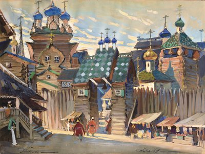 Tržiště. Scénografie k opeře Kníže Igor od A. Borodina od Konstantin Alexandrovich Veshchilov