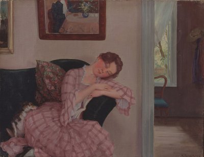 Spící dáma v růžovém od Konstantin Andreevic Somov