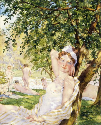 Koupající se na slunci od Konstantin Andreevic Somov