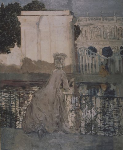 Paní u rybníka od Konstantin Andreevic Somov