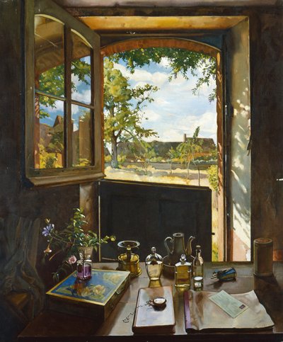 Otevřené dveře do zahrady od Konstantin Andreevic Somov