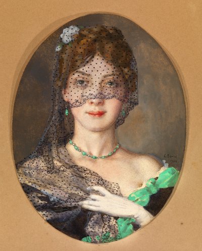 Dáma se závojem Manon Lescaut od Konstantin Andreevic Somov