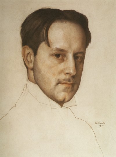 Portrét umělce Mstislava Dobužinského 1875-1957, 1910. od Konstantin Andreyevich Somov