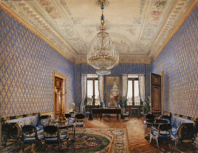Interiéry Zimního paláce. Přijímací pokoj velké princezny Marie Nikolajevny, 1837 od Konstantin Andreyevich Ukhtomsky