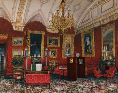 Interiéry Zimního paláce. Studie velkokněžny Marie Nikolajevny, konec 19. stol. od Konstantin Andreyevich Ukhtomsky