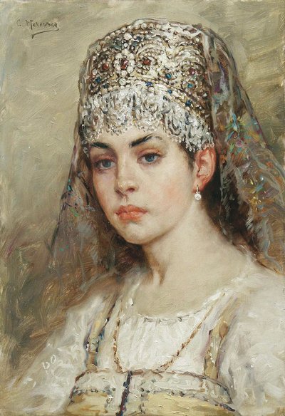 Boyarsova manželka, 80. léta 19. století od Konstantin Egorovich Makovsky