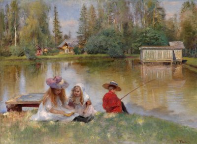 Děti u jezera - Makovskij, Konstantin Jegorovič od Konstantin Egorovich Makovsky