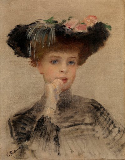 Mode Belle Epoque: ""La Parisienne"" - obraz Konstantina Jegoroviče Makovského (Constantin Makovski) (1839-1915) od Konstantin Egorovich Makovsky