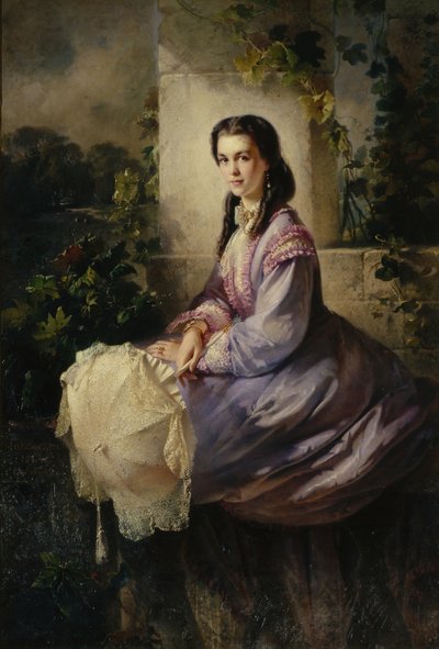 Portrét hraběnky S.L. Stroganova, 1864 od Konstantin Egorovich Makovsky