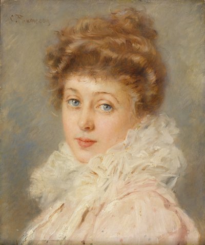 Portrét elegantní ženy, od Konstantin Egorovich Makovsky