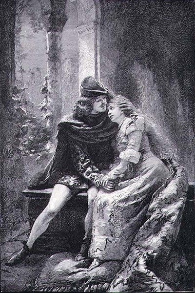 Romeo a Julie (rytina) od Konstantin Egorovich Makovsky