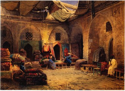 The Carpet Shop v Káhiře, 1875 od Konstantin Egorovich Makovsky
