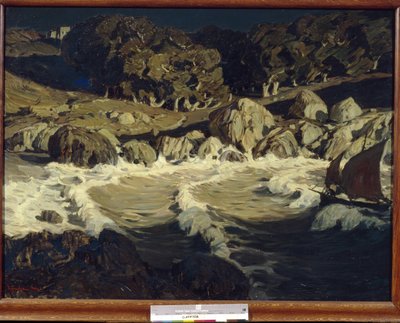 "Noc na moři" (Noc na moři) Malba Konstantina Bogajevského (1872-1943) Rozměr 109x144,5 cm 1903 Státní muzeum umění Radishchev, Saratov od Konstantin Fedorovich Bogaevsky