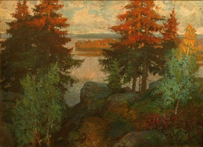 Podzimní krajina, 1920 od Konstantin Ivanovich Gorbatov