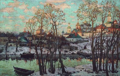 Panoráma města, 1915. od Konstantin Ivanovich Gorbatov