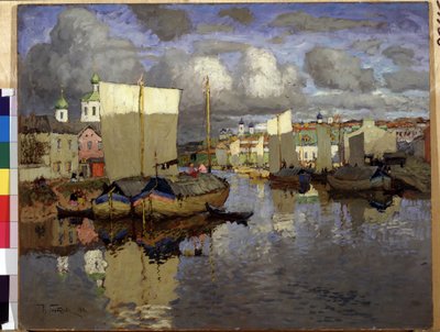 "Pskov"" Obraz Konstantina (Constantina) Gorbatova (1876-1945) 1919 Státní ruské muzeum, Petrohrad od Konstantin Ivanovich Gorbatov