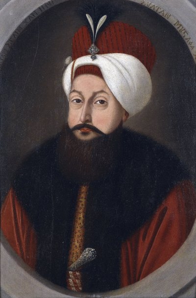 Sultan Selim III (1761-1808) - Peinture de Konstantin Kapidagli (aktivní 1789-1806), c. 1800 - Olej na kartonu, 37x26 - Soukromá sbírka od Konstantin Kapidagli