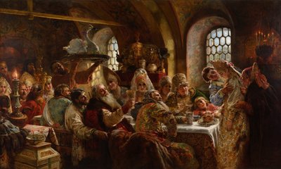 Boyarská svatební hostina od Konstantin Makovsky