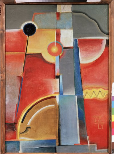 Stavební barvy. (Barevná konstrukce). Obraz Konstantina Konstantinoviče Meduněckého Meduněcký (Meduněcký, Meduněcký) (1899-1935), olej na plátně od Konstantin Medunetsky
