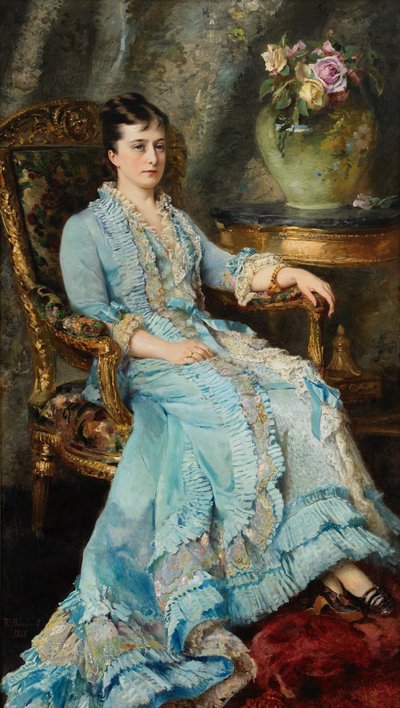 Portrét princezny Jekatěriny Michajlovny Dolgorukové 1847-1922, 1880. od Konstantin Yegorovich Makovsky