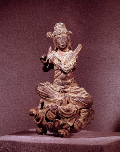 Art Coreen: reprezentace Apsary ve zlatém bronzu, jako Celeste. Období Silla (7.-10. století). Národní muzeum Koreje od Korean School