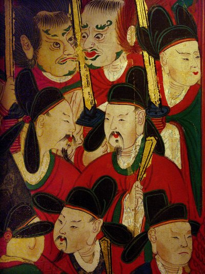 Detail portrétu šestého krále (Danjong od Korean School